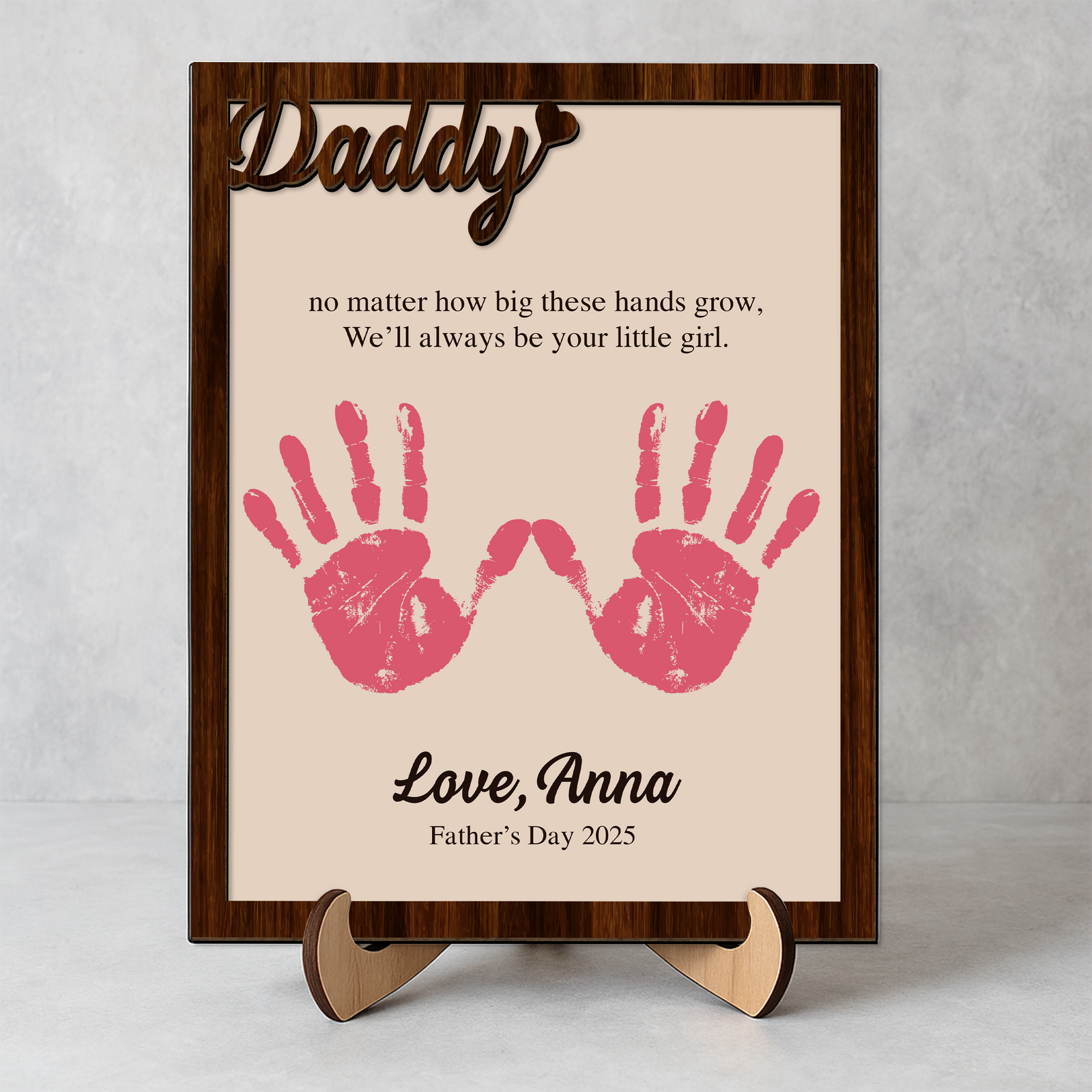 I'll Always Be Your Little Girl Gift For For Dad 2-Layered Wooden Plaque With Stand TH10 892981