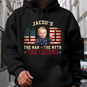 Custom Kid Photo - Dad, The Man The Myth The Legend Dad Shirt HA75 892416