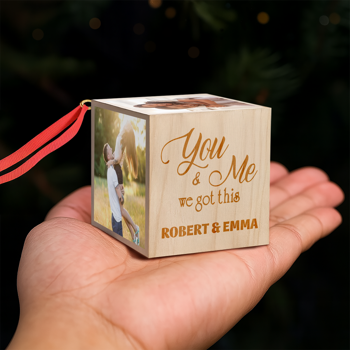 Custom Photo You And Me We Got This Cube Ornament TH10 894901