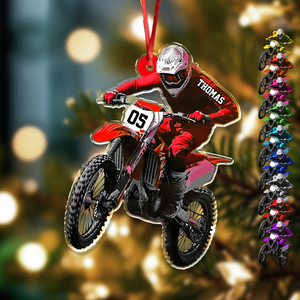 Personalized Gift Dirt Bike Christmas 2025 Acrylic Ornament For Biker LM32 895443