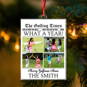 Custom Photo What A Year Acrylic Ornament Christmas Gift For Golf Lovers HO82 894692