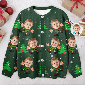 Custom Face Xmas Elves Cardigan Gift For Family HO82 900270