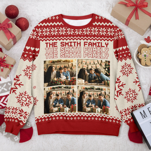 Custom Photo Family Gathering Festive Vibe - Personalized Unisex Ugly Sweater CH07 896960