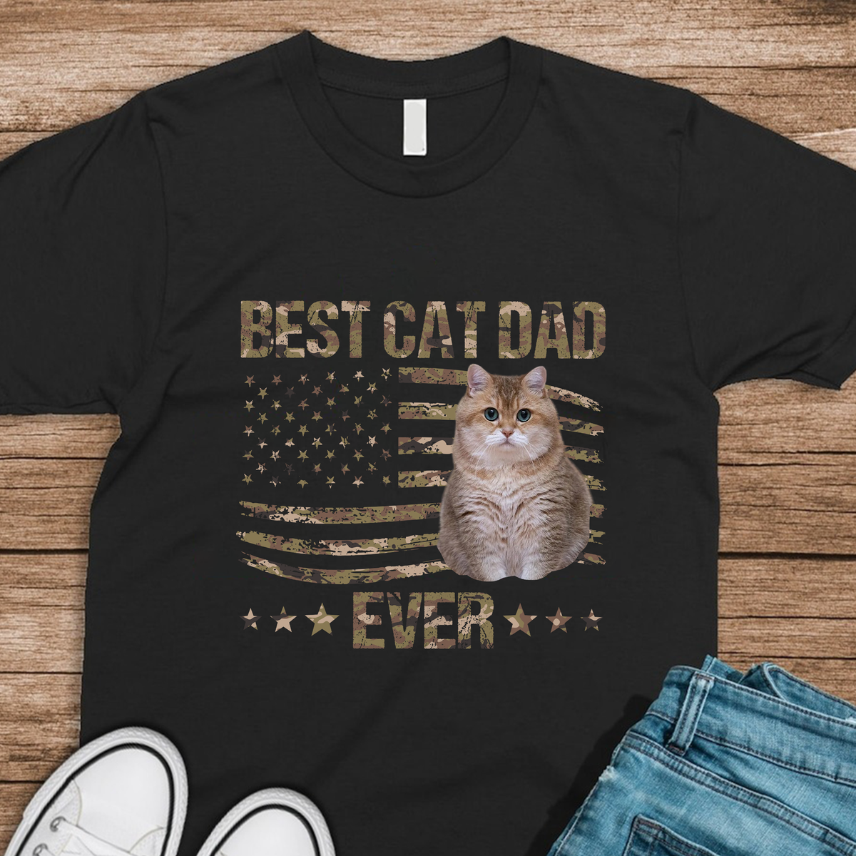 Custom Photo Best Cat Dad Ever Shirt TH10 892919