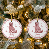 Personalized Dog Lover Toile De Jouy Vintage French Style Ceramic Ornament HA75 897090