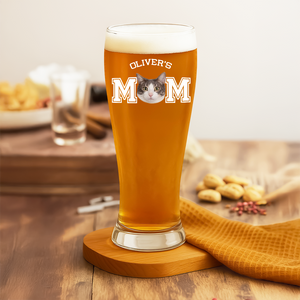 Custom Photo Dog Cat Dad Mom Personalized Pilsner Glass HA75 892884