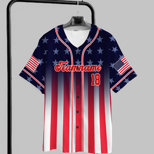 Personalized USA Patriotic Baseball Jersey Shirt Gift For 4th of July Independence Day HO82 894192