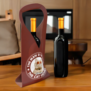 Custom Photo The Man The Myth The Dog Father Leather Wine Bag HA75 892906