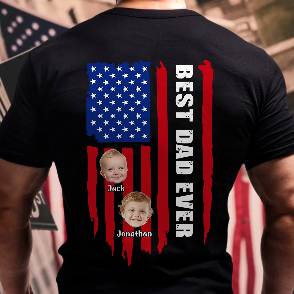 Custom Photo Best Dad Ever Back Shirt TH10 892907