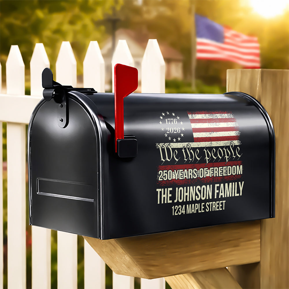 We The People 250 Years Of Freedom Personalized Mailbox Decal HA75 898996