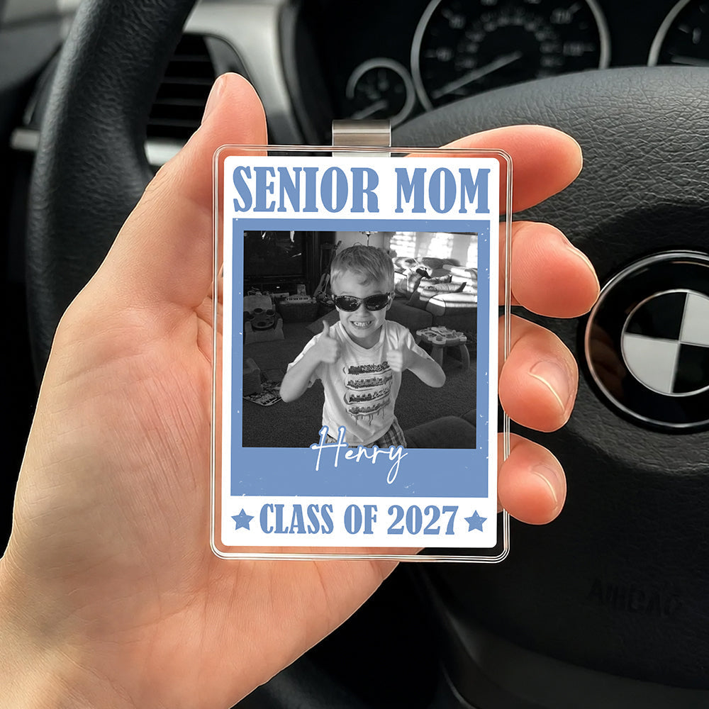 Custom Photo Senior Mom - Class Of 2027 Acrylic Car Visor Clip HA75 922088