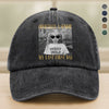 Personalised Vintage Photo And Year Senior - Officially A Senior - My Last First Day Washed Denim Baseball Cap HA75 922070