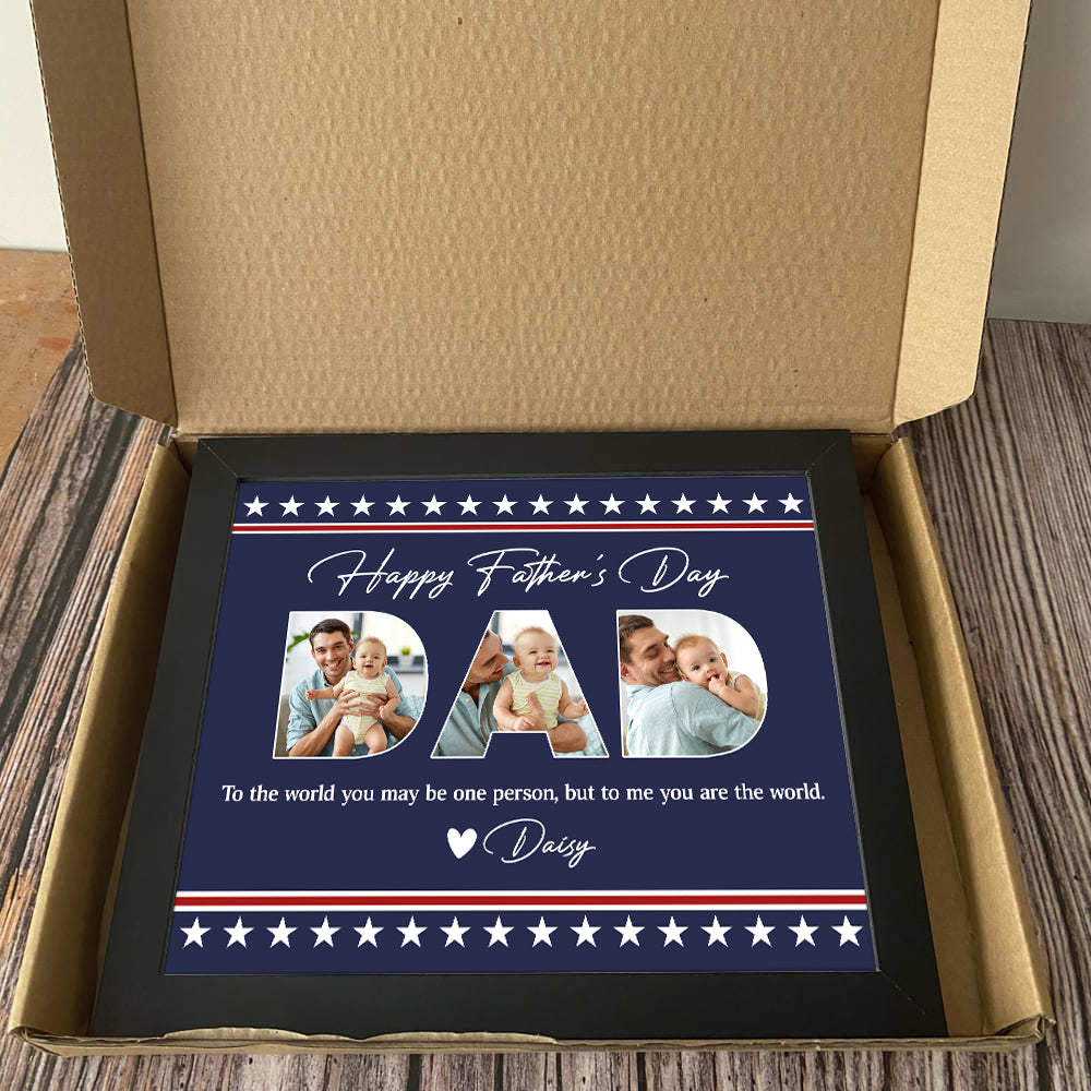 Custom Photo Happy Father's Day Picture Frame HA75 920256