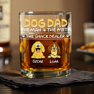 Dog Dad The Man The Myth The Snack Dealer Print Rock Glass Personalized Gift HO82 893704