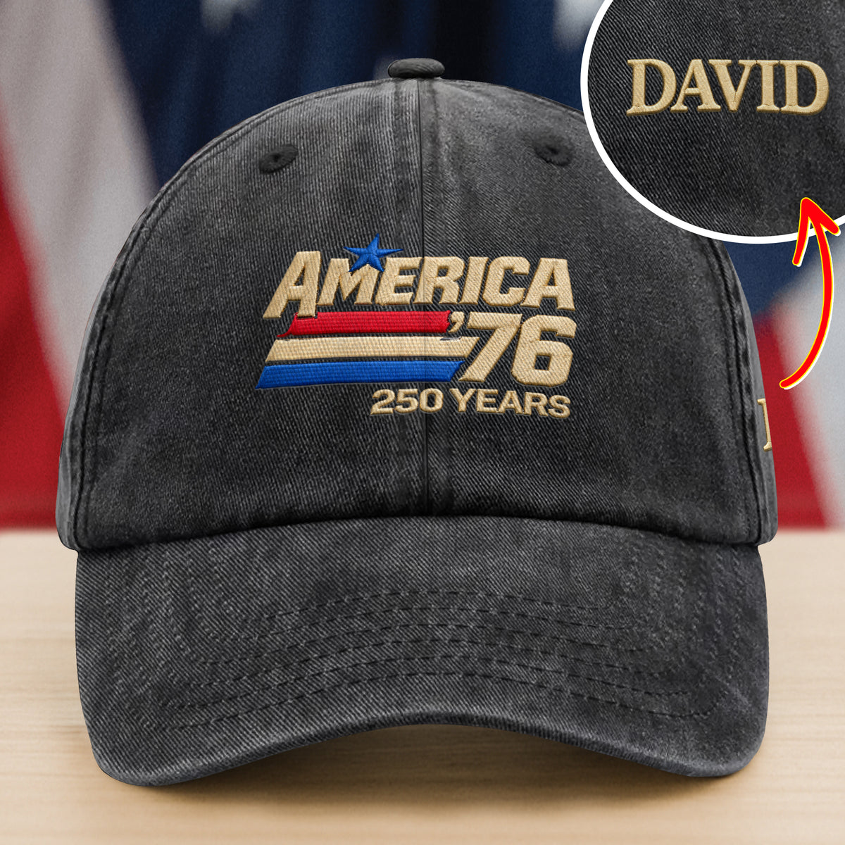 Custom Name America Anniversary Embroidered Baseball Cap TH10 169499