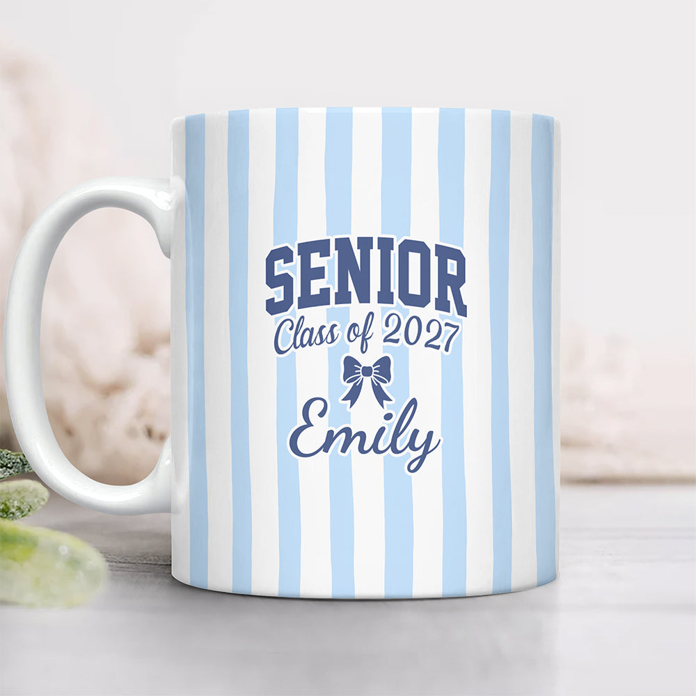 Personalized Class Of 2027 Stripe Mug For Senior TH10 170899