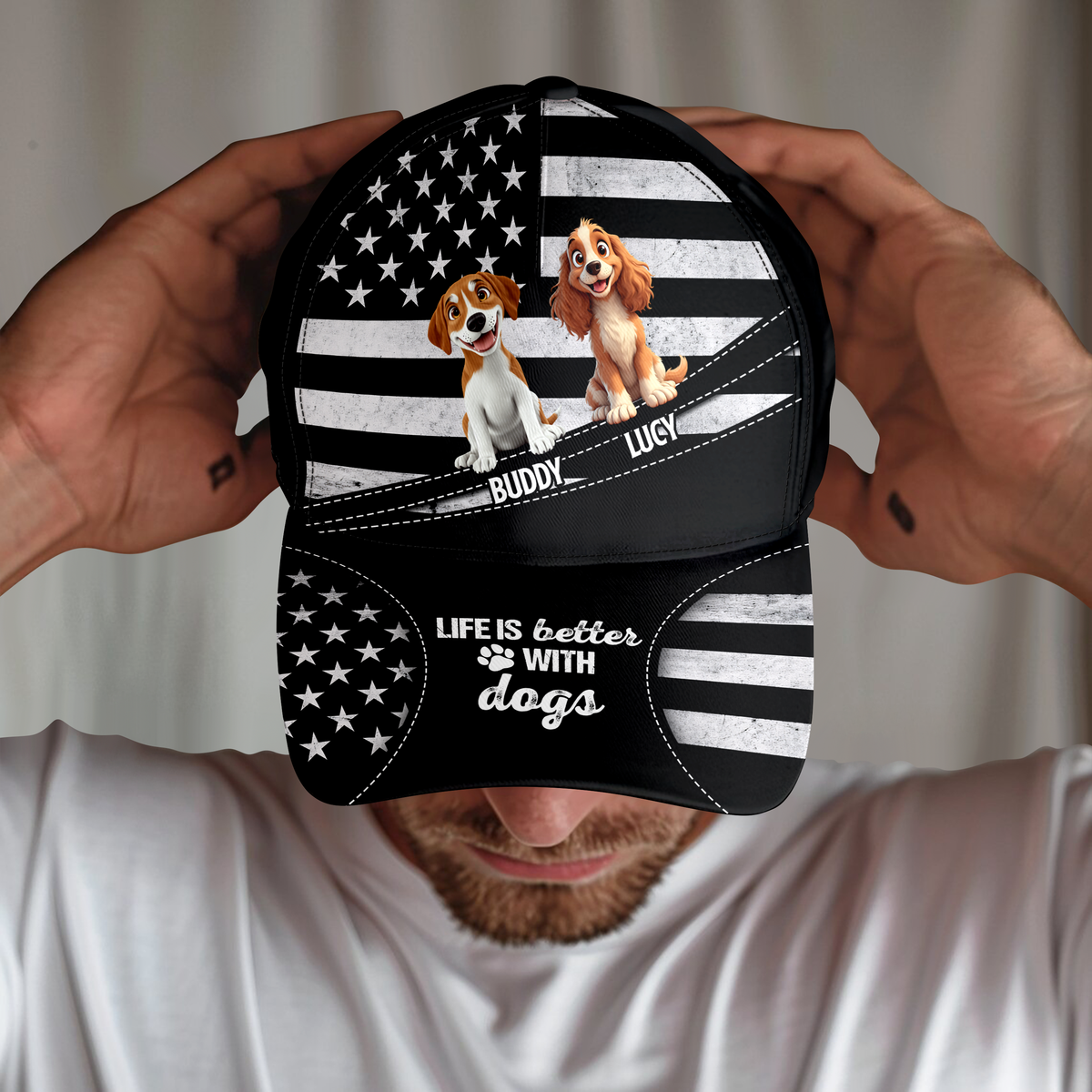 Life Is Better With Dogs - Personalized Cap Gift For Dogs Lovers LM32 897177