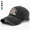 Custom Dog Photo Protected By Human Washed Denim Baseball Cap For Dog Lovers LM32 895025