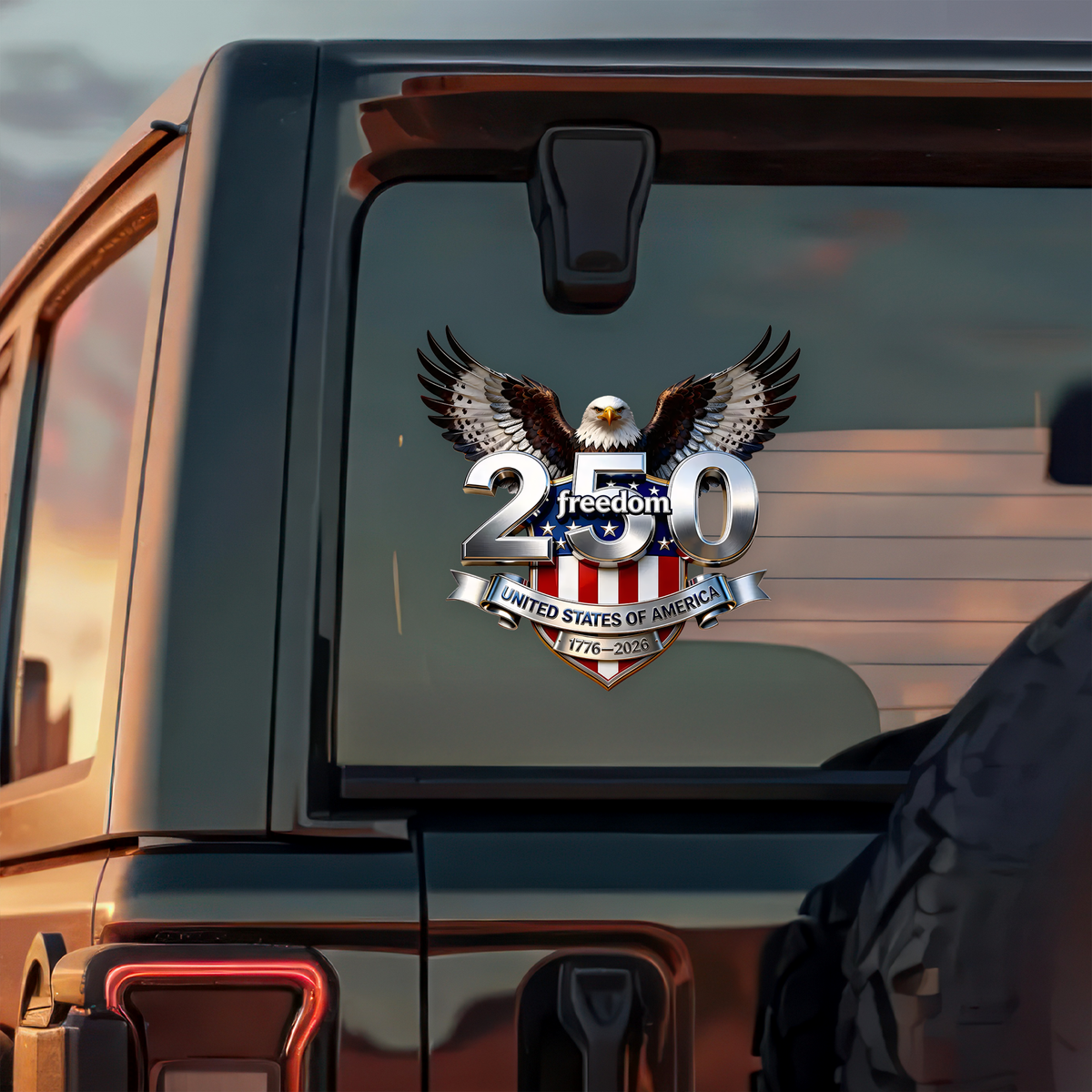 250 Freedom United States Of America 1776-2026 Car Window Decal Sticker HA75 920138