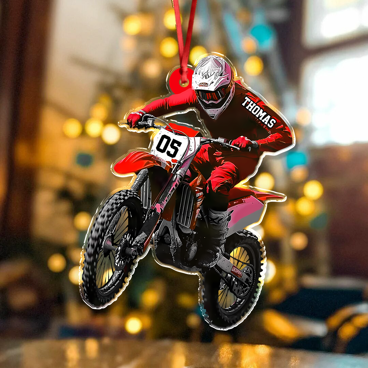 Personalized Gift Dirt Bike Christmas 2025 Acrylic Ornament For Biker LM32 895443