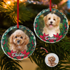 Custom Photo Christmas Glass Ornament For Dog Lovers HA75 897064