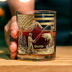 Personalized Whiskey Glass Gift For Fishing Lover CH07 895394