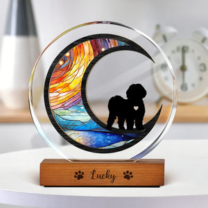 Don’t Cry Because It Is Over Pet Memorial Round Acrylic Frame Block TH10 894071