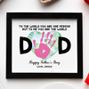 Dad To Me You Are The World Handprint Personalized Picture Frame Father's Day Gift HA75 892340