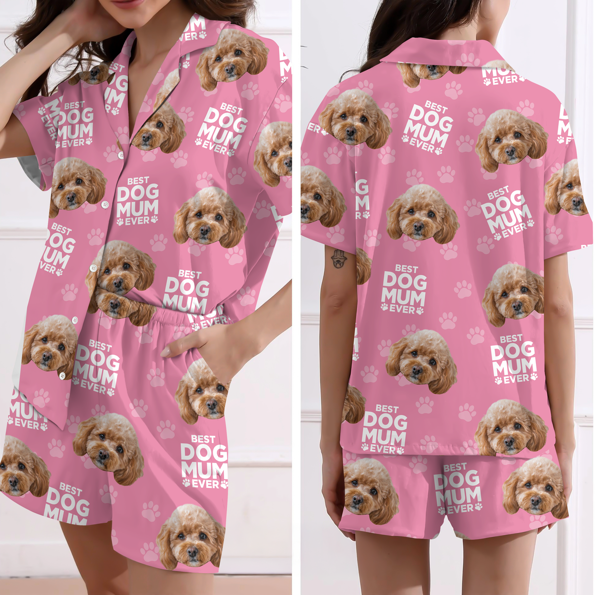 Custom Photo Best Dad Mom Ever For Pet Lover Short Pajamas TH10 894159