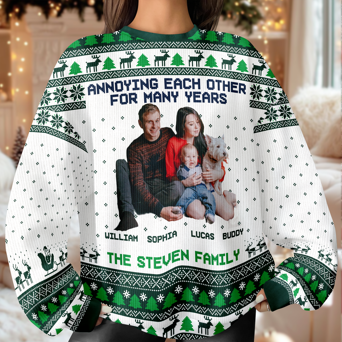 Custom Family Photo Annoying Each Other For Many Years Ugly Sweater TH10 894951