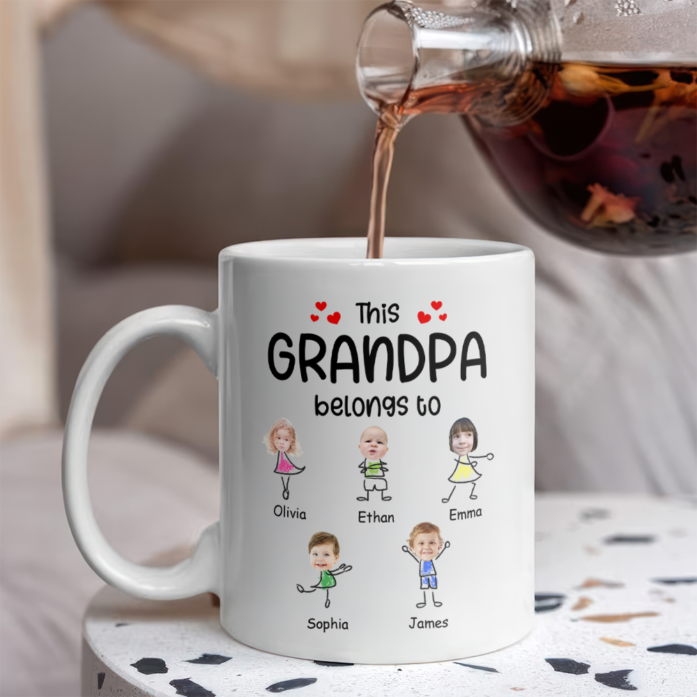 Custom Photo This Grandpa Belongs To - Personalized Father's Day Grandpa Mug TH10 892949