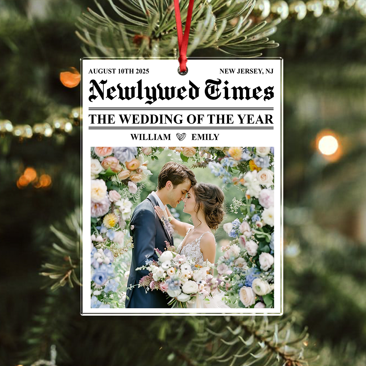 Custom Photo The Wedding Of The Year Couple Acrylic Ornament HA75 897512
