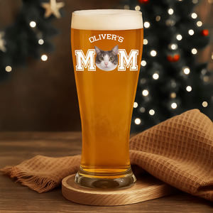 Custom Photo Dog Cat Dad Mom Personalized Pilsner Glass HA75 892884