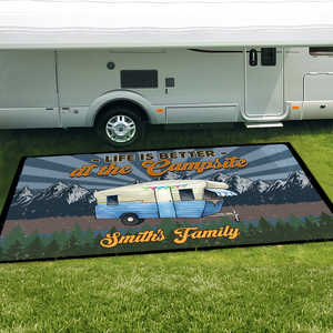 Personalized Retro Camping Patio Rug Gift For Family Love Camping CH07 896196