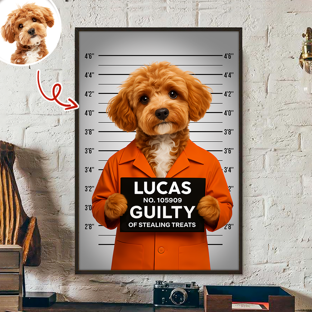 Custom Dog Photo Professional Treat Burglar Poster Gift For Dog Lovers HO82 894588
