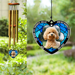 Custom Photo Forever In Our Hearts Memorial Acrylic Wind Chimes HA75 892726