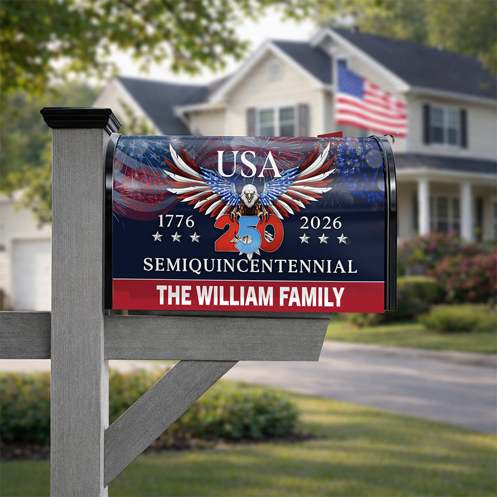 250 Years America Semiquincentennial Mailbox Cover Patriotic Decor CH07 910228