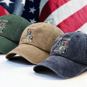 Celebrate Our America 250th Anniversary We The People Washed Denim Baseball Cap CH07 896720
