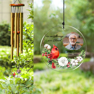 I'm Always With You - Personalized Memorial Photo Acrylic Wind Chimes CH07 896240