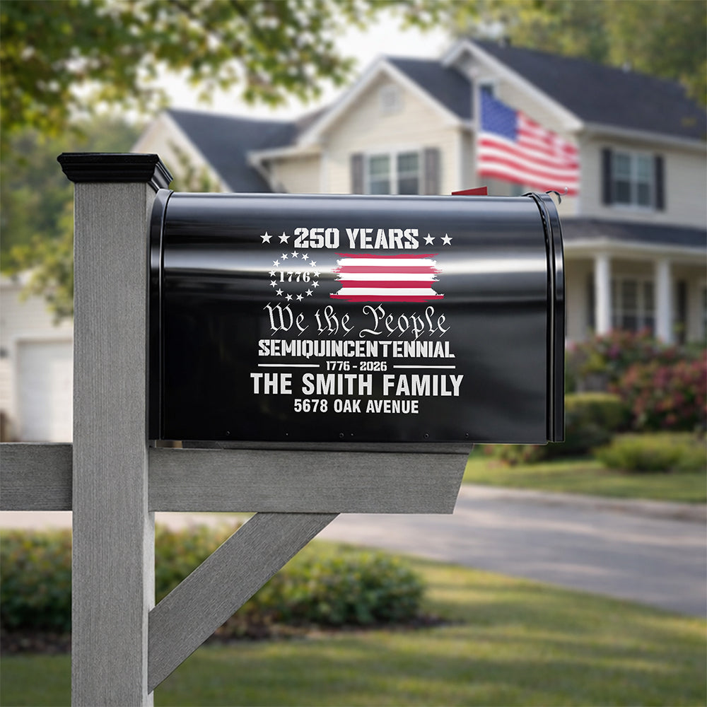 America 250th Anniversary We The People Personalized Mailbox Decal HA75 898994
