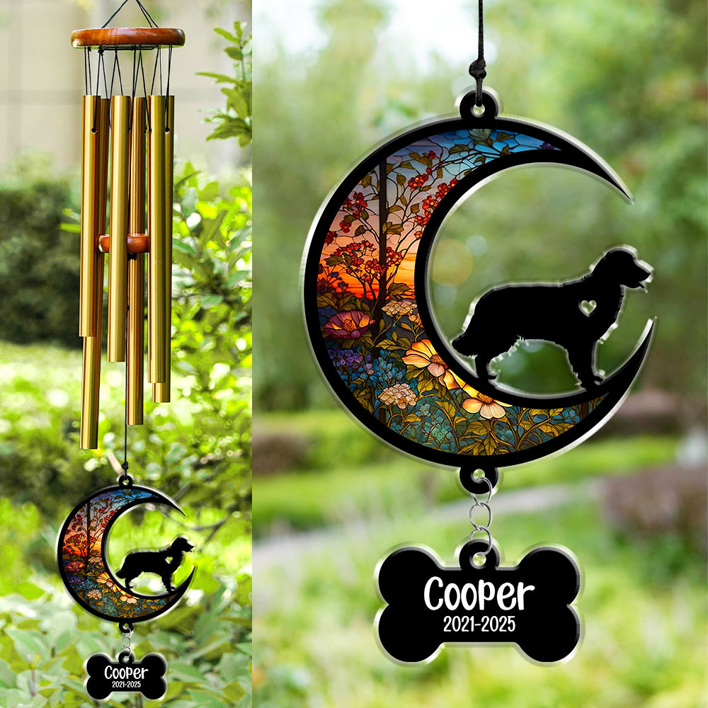 Custom Name And Dog Memorial Acrylic Wind Chimes TH10 894209