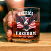 250 Years of Freedom America Patriotic Eagle Flag Whiskey Glass HA75 897342