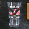 250 Years of Freedom America Patriotic Eagle Flag Print Beer Glass HA75 897348