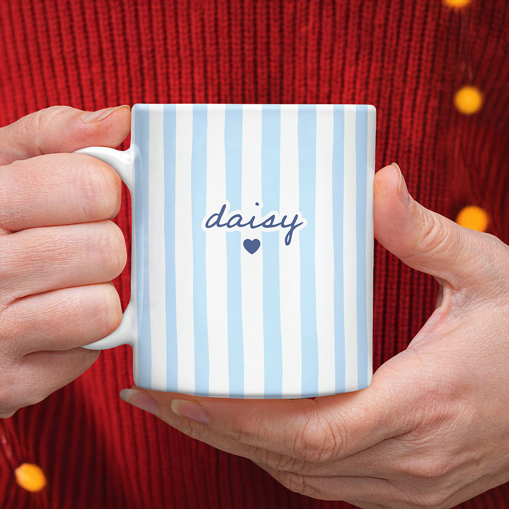 Personalized Custom Name Stripe Mug For Family TH10 170901