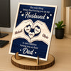 Custom Kids Names Our Kids Having You as Their Dad Is the Best Gift 2-Layered Wooden Plaque With Stand HA75 921422