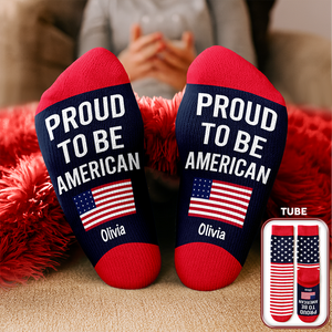 Custom Name Celebrate American 250th Anniversary USA Flag Socks CH07 899920