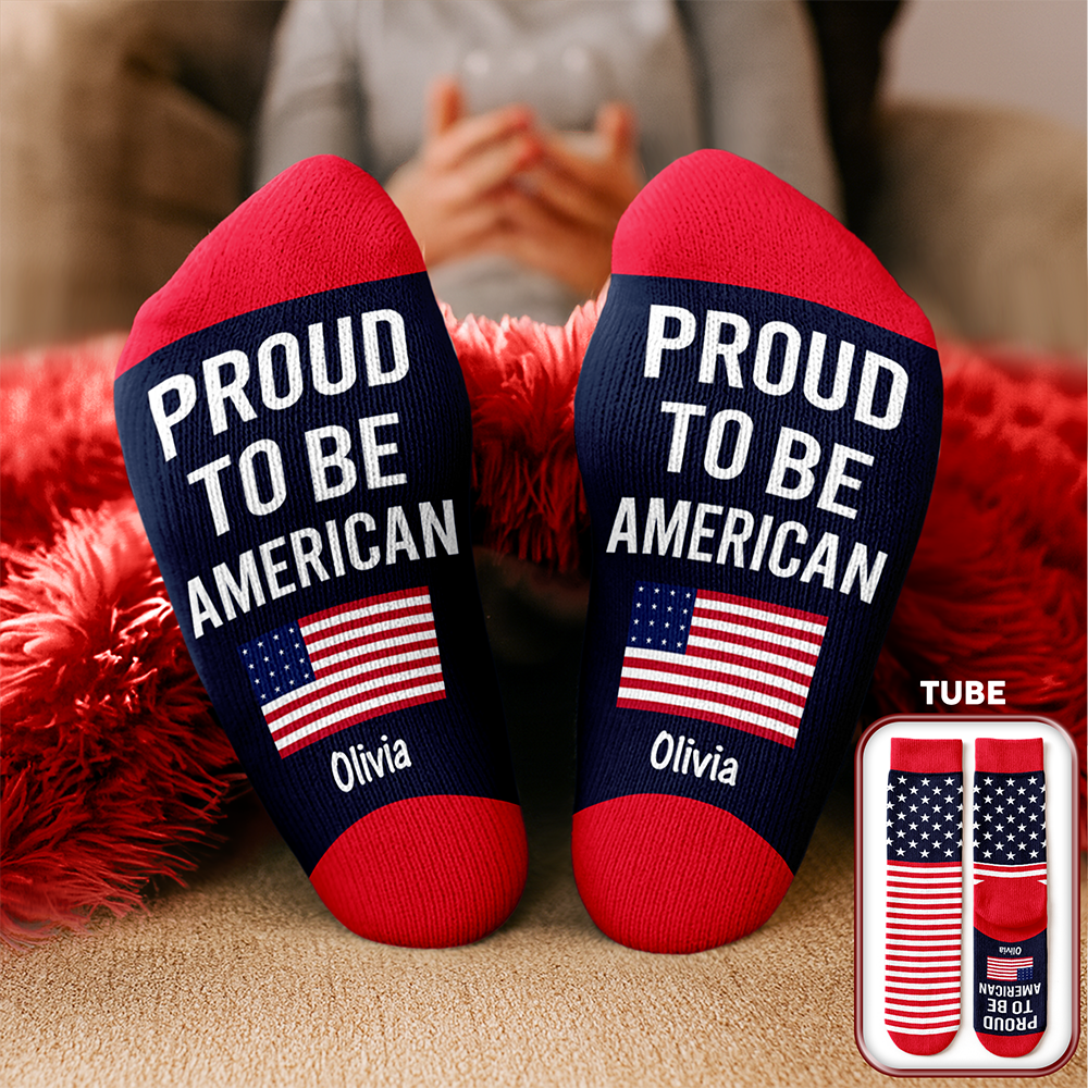 Custom Name Celebrate American 250th Anniversary USA Flag Socks CH07 899920