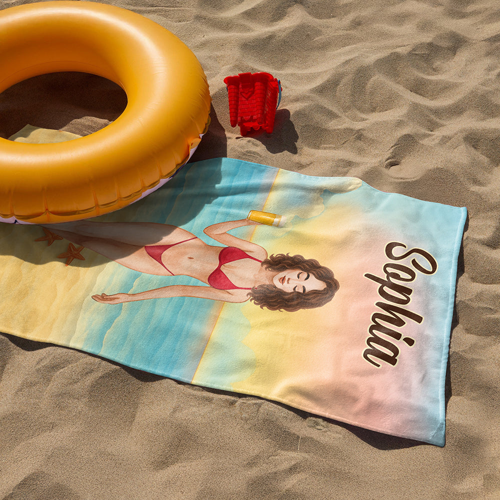 Custom Name Beach Towel For Beach Lover Summer Gift TH10 894043