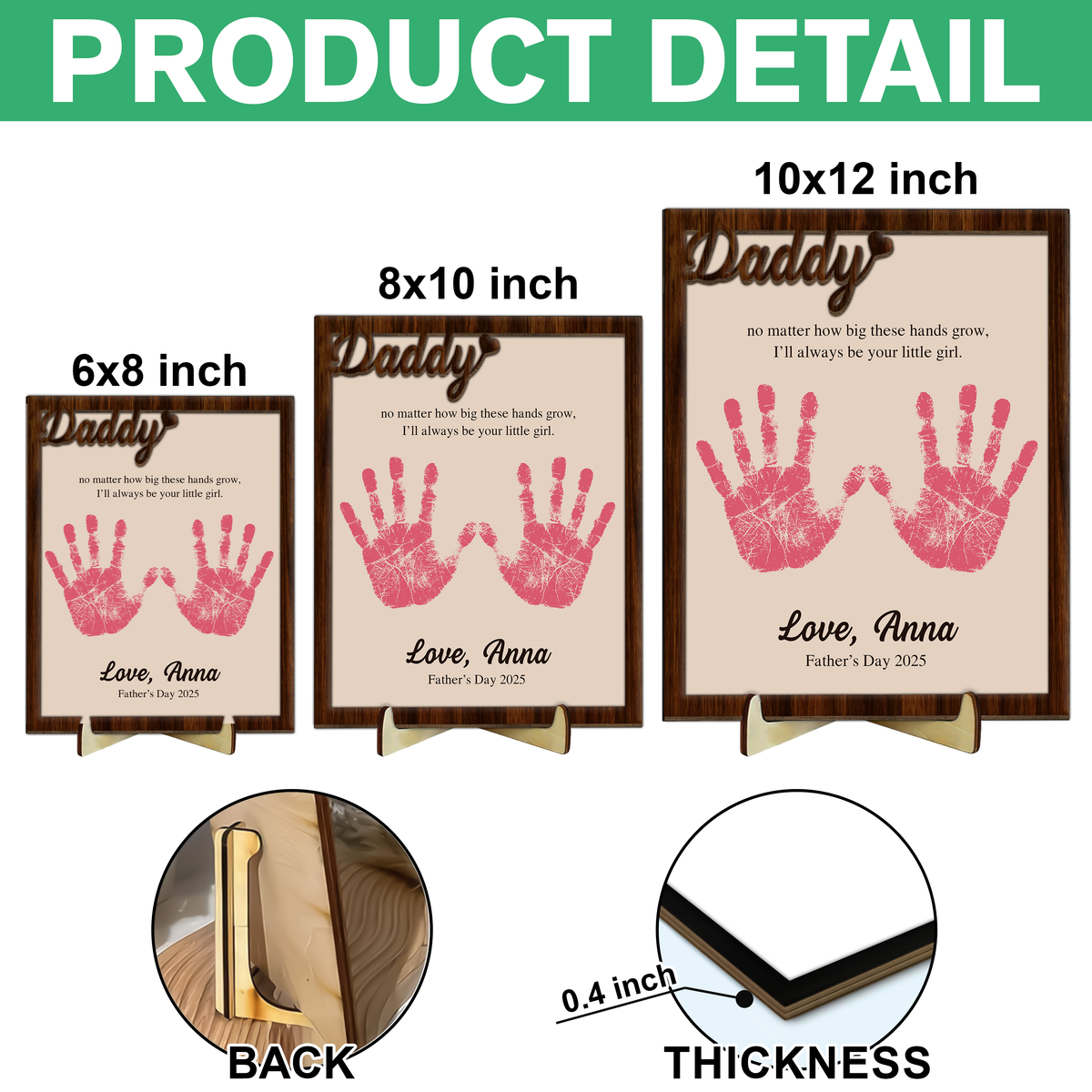 I'll Always Be Your Little Girl Gift For For Dad 2-Layered Wooden Plaque With Stand TH10 892981