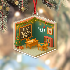 Personalized 2D Flat Acrylic Ornament Christmas Gift for Dental, Nurse, Teacher, Police LM32 895053